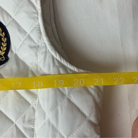 Lauren Ralph Lauren women's large white quilted crest diamond vest puffer cold - Picture 14 of 14